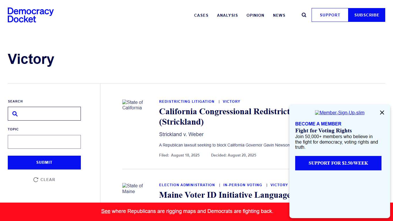 Courtroom Victories - Page 2 of 48 - Democracy Docket